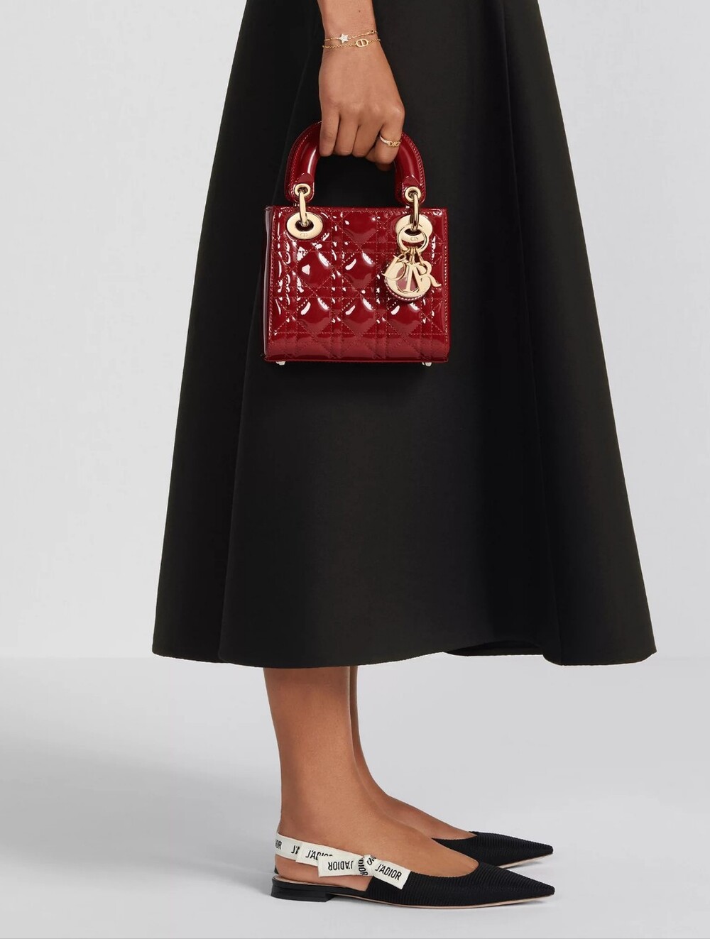 Dior Mini Lady Dior Bag in Cherry Red Patent Cannage Calfskin NIB - Picture 14 of 14